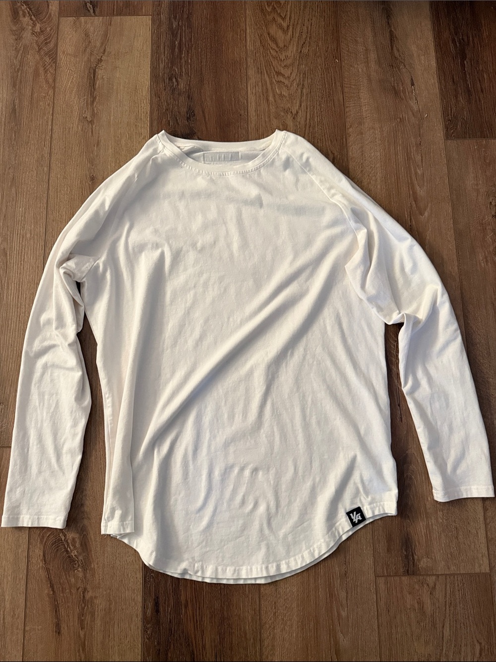 New Unworn YoungLA Mens Perfect Raglan Long Sleeve 410 White Large